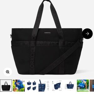 Corkcicle Estelle Tote Cooler Bag - Black Neoprene
